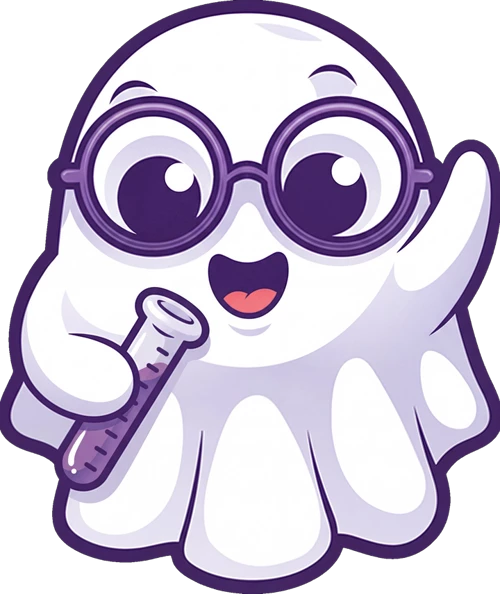 Our purple-spectacled ghost, waving hello